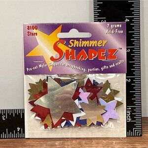 Shimmer Shapez Mylar Star Shapes 70 Pieces scrapbooking crafts table scatter